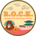 R.O.C.K. Logo featuring Korean Temple and Utah's Delicate Arch